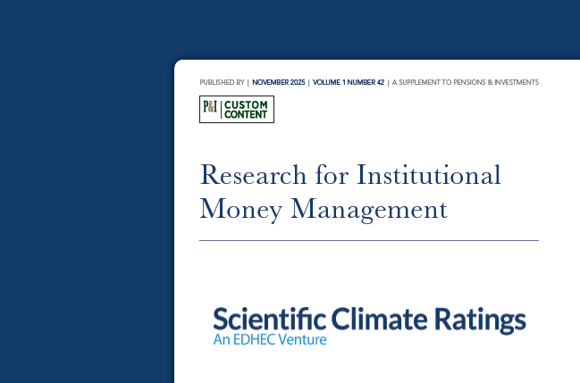 Featured image for “P&I Supplement: Research for Institutional Money Management”
